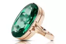 Emerald Original Vintage 14K Rose Gold Ring Vintage vrc113r